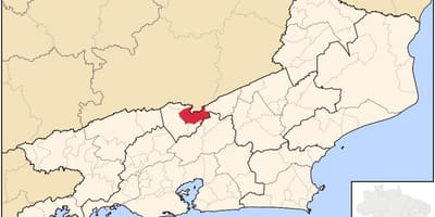 Map of Três Rios