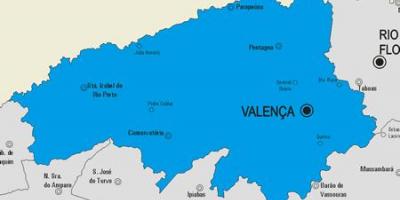Map of Valença municipality