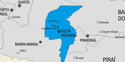 Map of Vassouras municipality